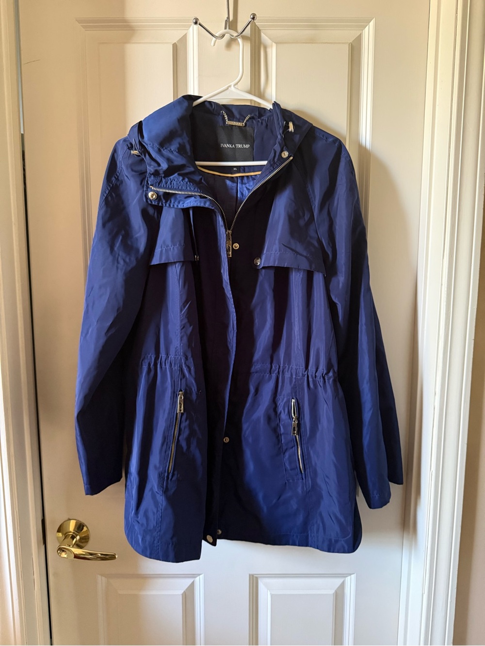 Faux-Waist Navy Hooded Jacket - Ivanka Trump